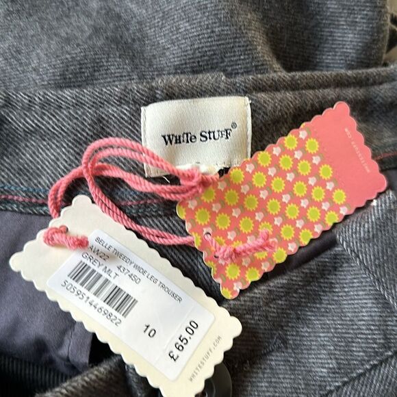 WHITE STUFF BELLE TWEEDY WIDE LEG TROUSER
IN GREY MULTI SIZE 10 NWT - Picture 9 of 11